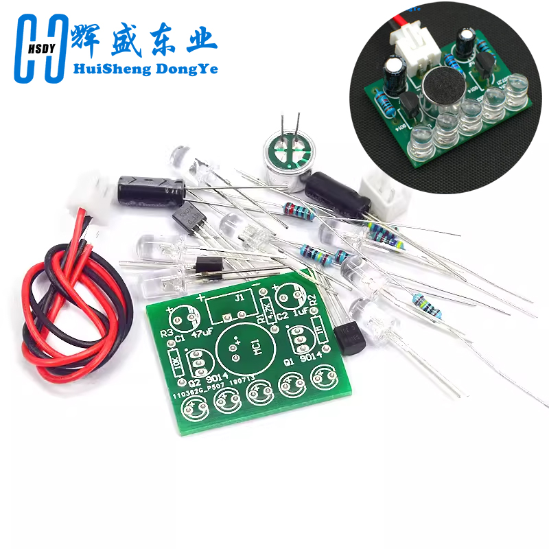 Diy Electronics Learning Kit - 3 V-5.5 V เสียงเปิดใช้งานโคมไฟ LED Melody