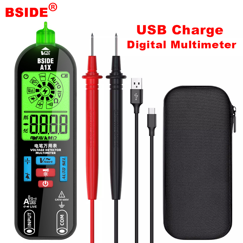 Logic Analyzer Usb - BSIDE A1X มัลติมิเตอร์ดิจิตอลแบบชาร์จ USB หน้าจอ LCD
