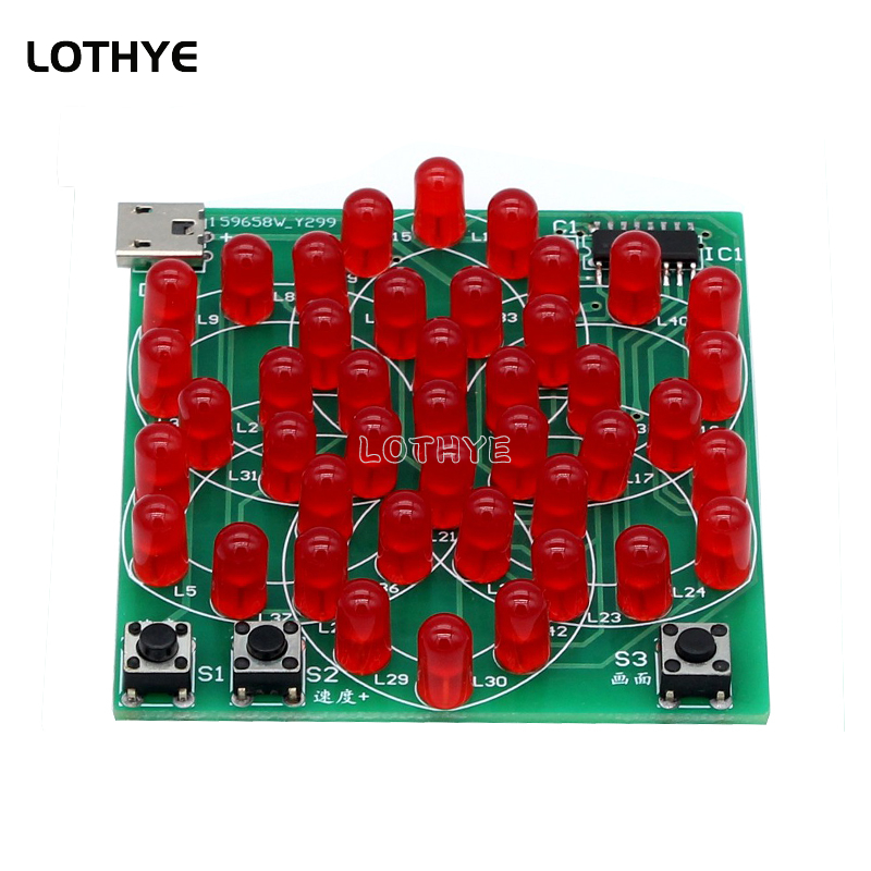 43แอลอีดีแบบหลากหลายรูปแบบไฟฟ้ - Diy Electronics Project Kit บทวิจารณ์และราคา