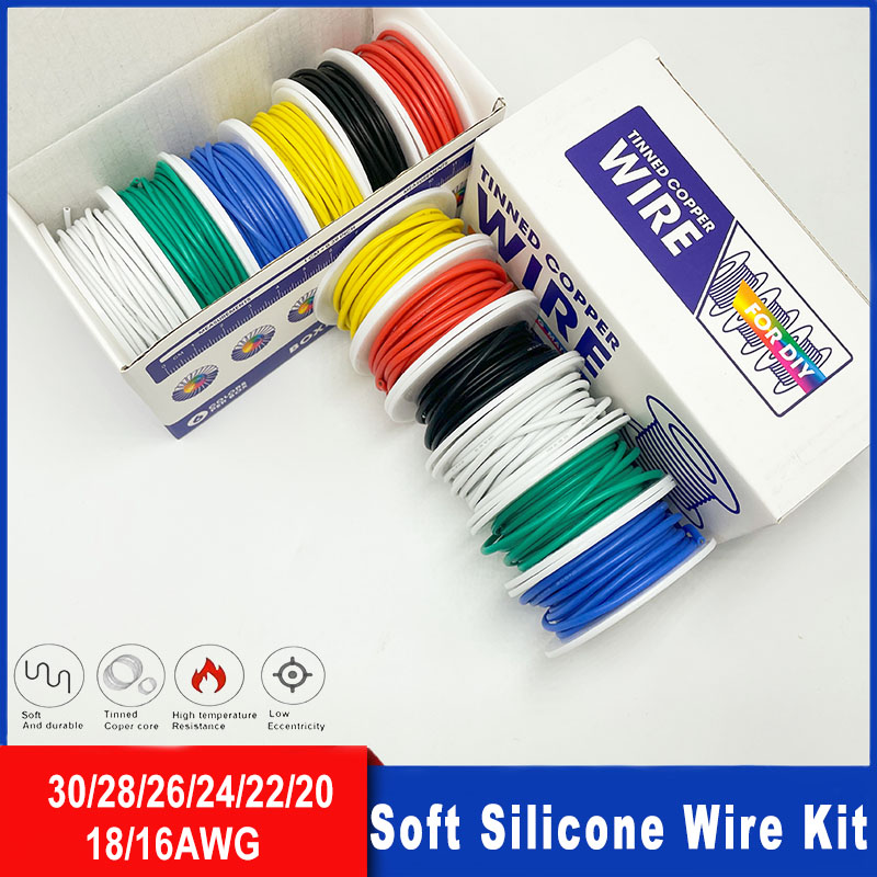 ชุดสายไฟซิลิโคนอ่อน 16awg 18aw - Diy Electronics Project Kit บทวิจารณ์และราคา
